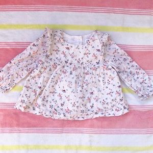 Gap Baby Floral Light-Weight Long Sleeve Blouse